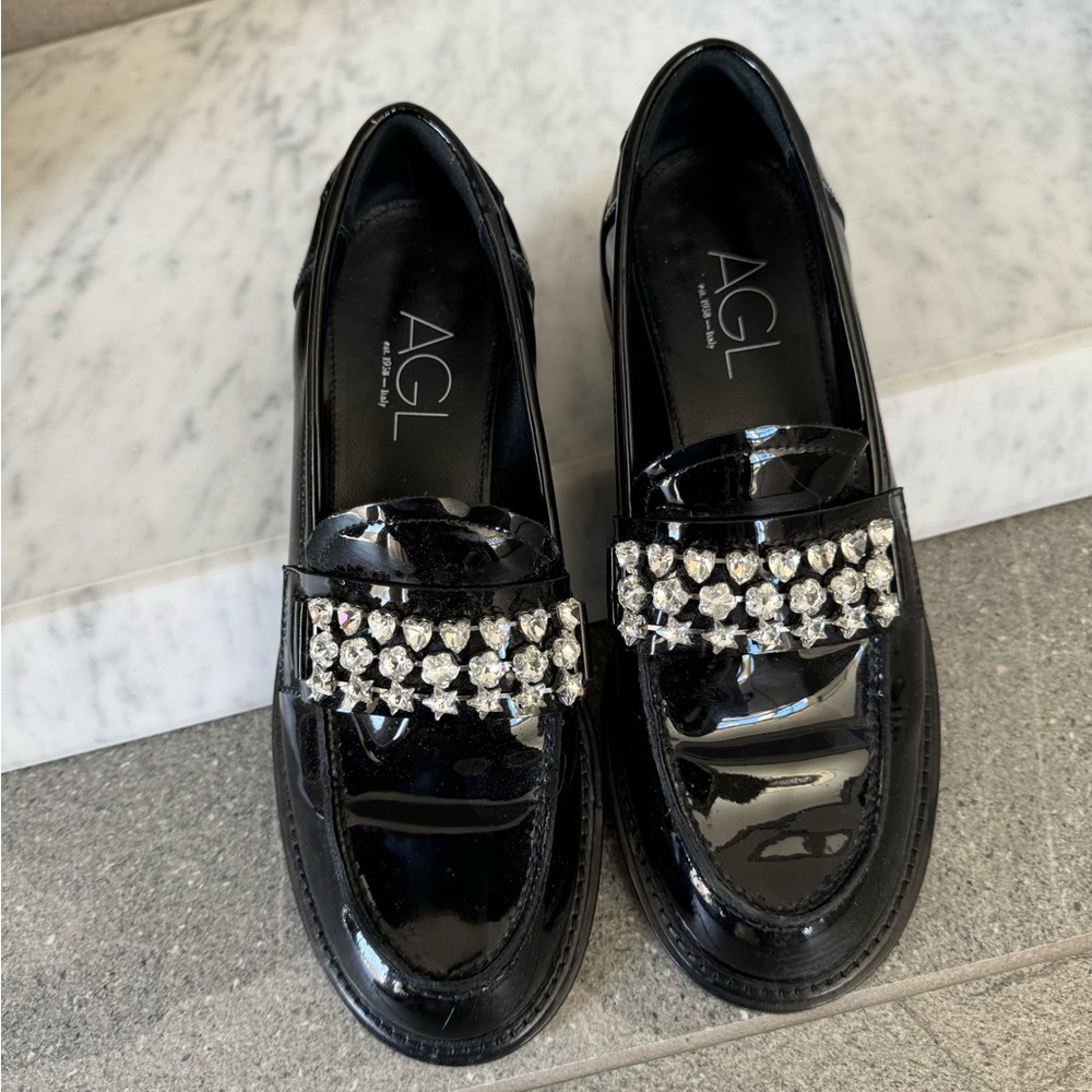 AGL Lola Strass Mixed Crystal Loafer